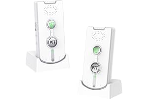 TIVEKEO 2-Way Call Wireless Voice Intercom System 1000 m, Intelligent Voice Intercom, 2-Way Voice Intercom, Wireless Intercom for Office, Home (White)