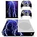 Produktbild Stillshine Xbox ONE S Design Folie Vinyl Aufkleber Skin für Konsole + 2 Controller + Kamera Sticker Set (Violet Lightning)