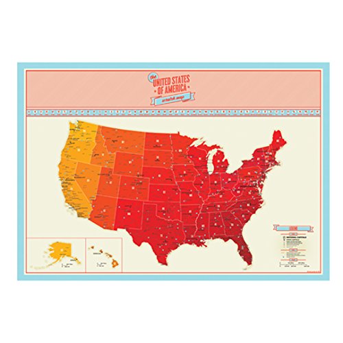 Luckies of London Rubbel- Weltkarte USA Ausgabe| individuell gestaltetes Poster mit Weltkarte - 5
