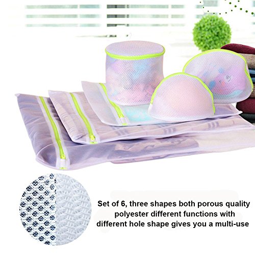 Wäschesack 6er Pack meideli robustem Netzstoff Waschen Wäschesack Bluse, Strumpfwaren, Lagerhaltung, Unterwäsche, BH und Dessous Reise Wäschesack - 2