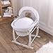 Clair de Lune Waffle White Wicker Moses Basket (White)
