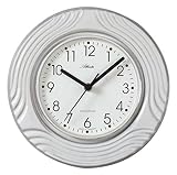 Atlanta Funk Küchenuhr Edel-Keramik Weiß-Grau - 6021