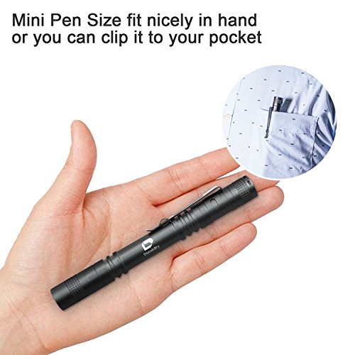 Diateklity kleine LED Mini-Taschenlampe 100Lumen CREE XPE2-LED R3 – wasserdicht(Farbe: Schwarz, Lange: 15cm, Durchmesser:2,5cm) - 2