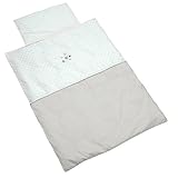 Be Be´s Collection Bettwäsche 100x135 + 40x60 Glitzer Sterne ecru