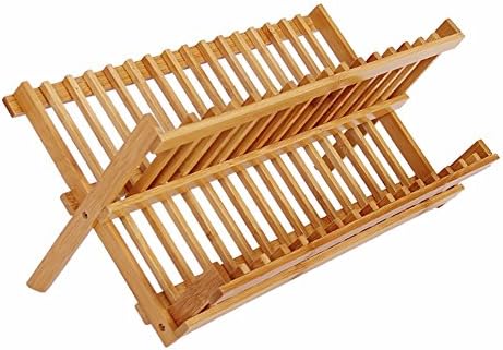 SSBY Kitchen dish rack bamboo storage boxes racks drain put dishes covered cupboards bowls Spice rack dish rack