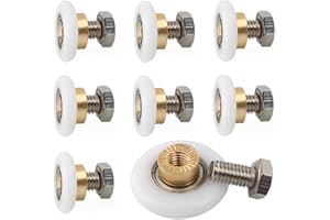 CAASFOOY 8 pezzi Ruote Della Doccia, Ruote Della Doccia, Rulli di Ricambio per Porta Doccia, Diametro Di 20mm, Per Porta Della Doccia