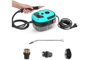 Irishom Pulitore a Vapore Portatile Portatile da 2500 W Macchina per la Pulizia a Vapore pressurizzata ad Alta Temperatura con testine per mobili da Cucina Auto da Bagno