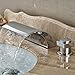 Produktbild Dual Griff Wasserfall Badewanne Mischbatterie Set Deck Mount Badezimmer Badewanne Becken Waschbecken Wasserhahn Chrom-Finish Von MAG.AL,F