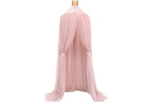 JUNHOUSE Jungerhouse Enfant dôme Fantasy Champion Filet Rideaux Tente de Jeu Ciel de lit moustiquaire Parure de lit avec Rond en Dentelle bébé garçons Filles Maison de Jeux pour Enfants 'Jouer Lecture