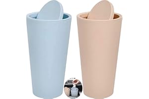 dcas 2 Stück Mini Auto Mülleimer, Mit Deckel Getränkehalter in Auto, Plastik-Mini-Auto-Mülleimer, Tragbarer Auto Mülleimer, Geeignet für Auto Interieur, Büro, Zuhause