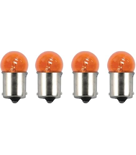 Ampoule Moto 12V 4W BA9s - Orange - Pour Clignotants, Feux De Position - Compatible Nombreuses Marques