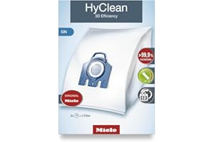Miele 9917730 HyClean 3D Efficiency GN Vacuum Cleaner Bags, Reliably Keep Dust Inside the Vacuum Cleaner