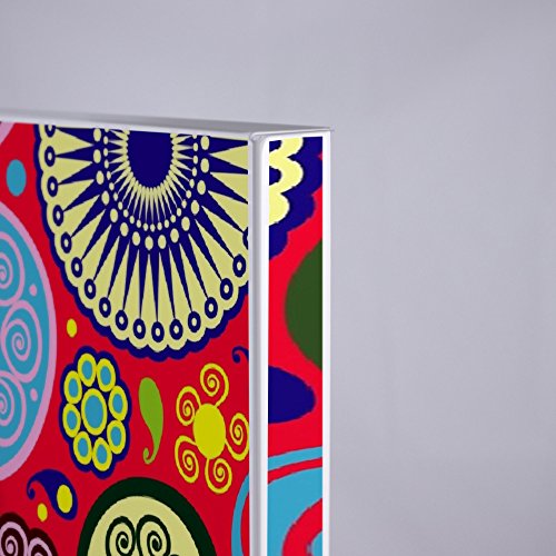 banjado – Design Magnetwand Memoboard 37x78cm Pinnwand Magnettafel mit Motiv Retro Kreise - 5