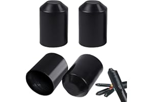 RHBHY Schrumpfschlauch Schrumpfkappen 30mm WarmSchrumpf Endkappe Heat Shrink Tube Kappe Wasserdicht Lsolationsschutz für Kabelende 4Stk (30mm)