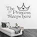 Produktbild Eco-friendly Removable Heart Crown The Princess Sleeps Here Bedroom Decoration Stickers by HanDu