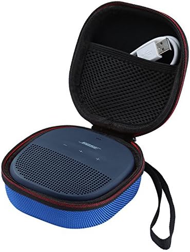 Scorel Case for Bose SoundLink Micro Bluetooth Speaker Durable Hard EVA Carrying Shell with Holding Strap (Blue)