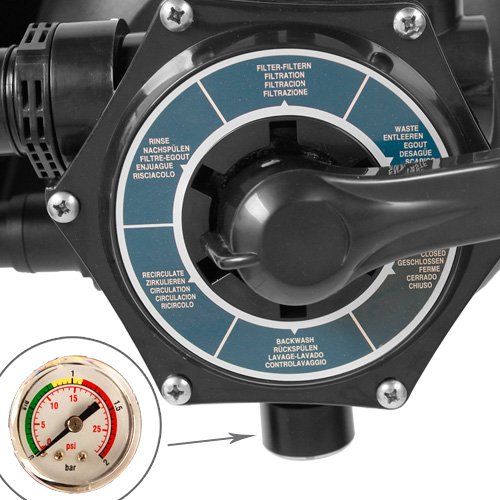 Sandfilterpumpe Sandfilteranlage Poolpumpe Teichpumpe Pumpe mit Vorfilter 7 Wege Ventil - 2