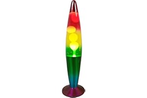 Trendi®16 Inches Tall/Aluminium Base/Soothing Motion/Lamp for/Relaxation/Room Decoration/Cable 1.6m (Rainbow)