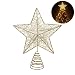 Produktbild NICEXMAS Weihnachtsbaum LED Stern Baum Topper Batteriebetriebene Treetop Dekoration (Gold)