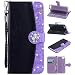 Produktbild MeganStore Schutzhülle für iPhone 7/iPhone 8, modisch, Kontrastfarbe, Strass, Perlen, Flip-Case, Portemonnaie