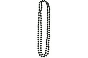 Mytoptrendz® Long Black Beads Necklace Goth Party Fancy Dress Accessory