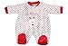 New Red Spotty Bunny Sleepsuit for Baby Girl - newborn and 0-3 months (newborn)