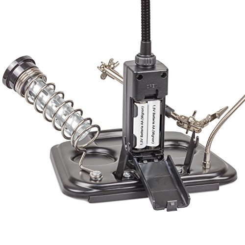 Löthilfe mit beleuchteter Lupe und Dritter Hand - 2