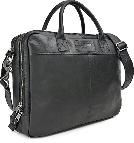 REBELS   LEGENDS  Leder Unisex Aktentaschen  Umh  ngetaschen  Henkeltaschen  38 5 x 28 x 9 5 cm  B x H x T   Farbe Schwarz