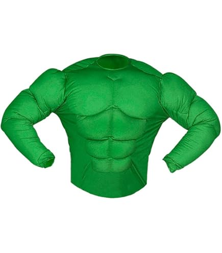 Costume Petto Muscoloso Finto Per Bambini, Con Maniche, Per Halloween O Supereroi, Taglie Standard (7-10 Anni) E XL (11-14 Anni), Colori: Marrone - 3