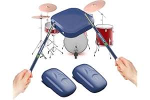 HTU Electronic Virtual Air Drum Drumsticks Pedals Portable Virtual Reality Drum Kit Professional for Beginners Children Adults