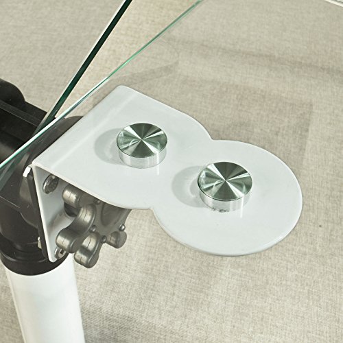 SoBuy® Pflegetisch Betttisch Laptoptisch Beistelltisch Tischplatte aus Glas FBT07N5 - 5