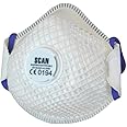 Scan SCAPPEP2VDUR FFP2 Duranet Moulded Valved Disposable Dust Masks Pack of 2