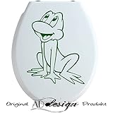 TREND DESIGN - Aufkleber für WC Toiletten Deckel ***funny frog*** (Größen + Farbauswahl)