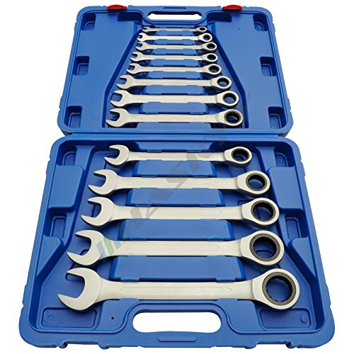 Ratschenschlüssel Ring Maul Ratsche Schlüssel Satz 8-32mm Werkzeug Set 13 tlg - 6