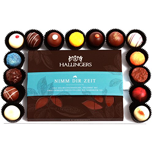 Preisvergleich Produktbild Hallingers Pralinentafel 15, Nimm Dir Zeit / Pralinenplatte / 270g