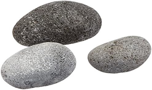 American Fireglass X-Large Lava Stone (Tumbled) Gray/Black 4" - 6", 10 lb. Bag