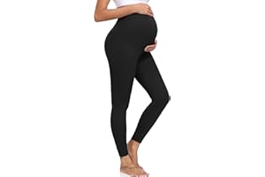ACTINPUT Maternity Leggings Over Bump High Waist Black Pregnancy Pants Soft Belly Support Stretchy Workout Yoga Trousers