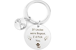 Hoosmoon Funny Uncle Gifts from Niece Nephew, Uncle Keyring, Special Uncle Christmas Gifts, Uncle Presents, Best Uncle Birthday Gifts - If Uncles were Bogeys, I'd Pick You