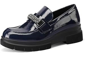 QUEEN HELENA Mocassini con Fibbia con Strass Francesine Casual Eleganti Donna X31-42