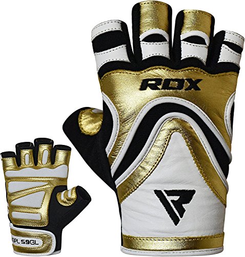 RDX Fitness Handschuhe Trainingshandschuhe Handgelenkschutz Crossfit Sporthandschuhe Rindsleder Gewichtheben workout krafttraining Bodybuilding Gym Gloves - 9