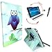 Produktbild Tablet Tasche für MPMAN MPQC1030 Schutz Hülle Etui Case + Touch Pen - 10.1 Zoll Blau Eulen 360_