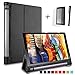 Produktbild Bestdeal® Hohe Qualität Prämie Ultra Schlank Leicht Smart Cover Tasche Stehe Hülle für Lenovo Yoga Tab 3 YT3-X50F 10.1" Tablet PC + Displayschutzfolie und Stylus Stift (Schwarz)
