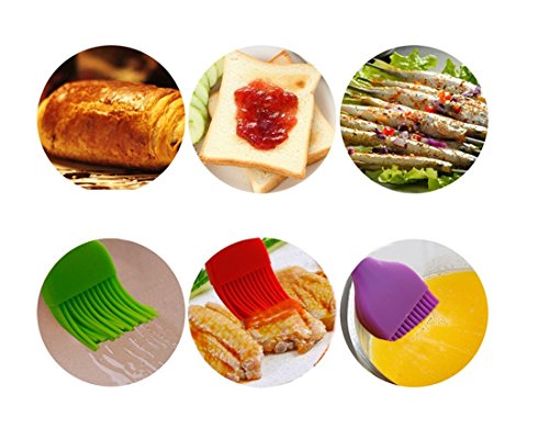 HelpCuisine [4er-Pack] Küchen Silikon Backpinsel/grillpinsel- BBQ Barbecue Pinsel Fleischpinsel Bratenpinsel hitzebeständig Küchenpinsel Kochpinsel in 4 tollen verschiedenen Farben - 2