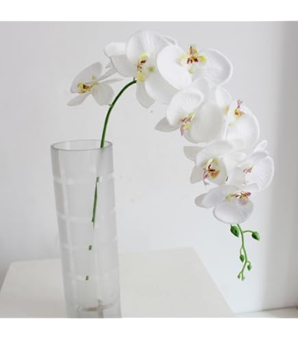 AILANDA Lot De 8 Fleurs Artificielles En Soie Jaune De 104,6