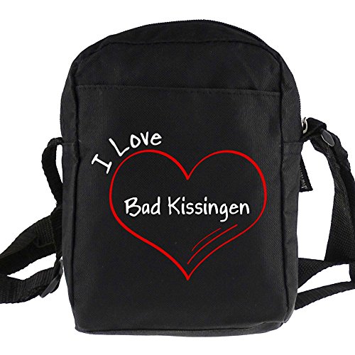 Preisvergleich Produktbild Umhängetasche Modern I Love Bad Kissingen schwarz
