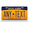Custom New York License Plate ANY TEXT Personalized NY Metal Auto Tag Aluminum Empire State