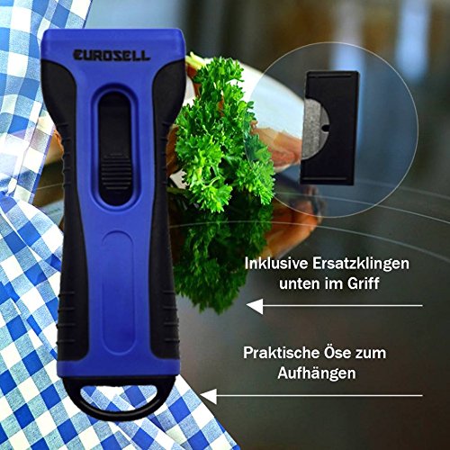 Premium Glas / Ceran Kochfeld Schaber Reiniger – Ergonomischer CERANFELDSCHABER (Schaber ergonomisch) - 4