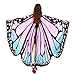 Produktbild Elecenty Soft Schmetterlingsflügel Shawl Fairy Nymph Pixie Costume Accessory Schmetterling Flügel Schal Schals Nymphe Poncho Kostüm Zubehör für Show Daily Party Fasching (Einheitsgröße, Rosa 2)