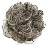 PRETTYSHOP Scrunchy Scrunchie Bun Up Do Hair Piece Hair Ribbon Ponytail Extensions Wavy Messy Gray blond mix # 9/613 G21A