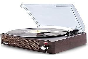 Tocadisco XN091 Lauson Función Grabación Encoding PC-Link | Tocadiscos de Vinilo Vintage con Bluetooth y Altavoces Incorporados | Reproductor de Vinilo 3 Velocidades 33, 45, 78 | (Wengue)